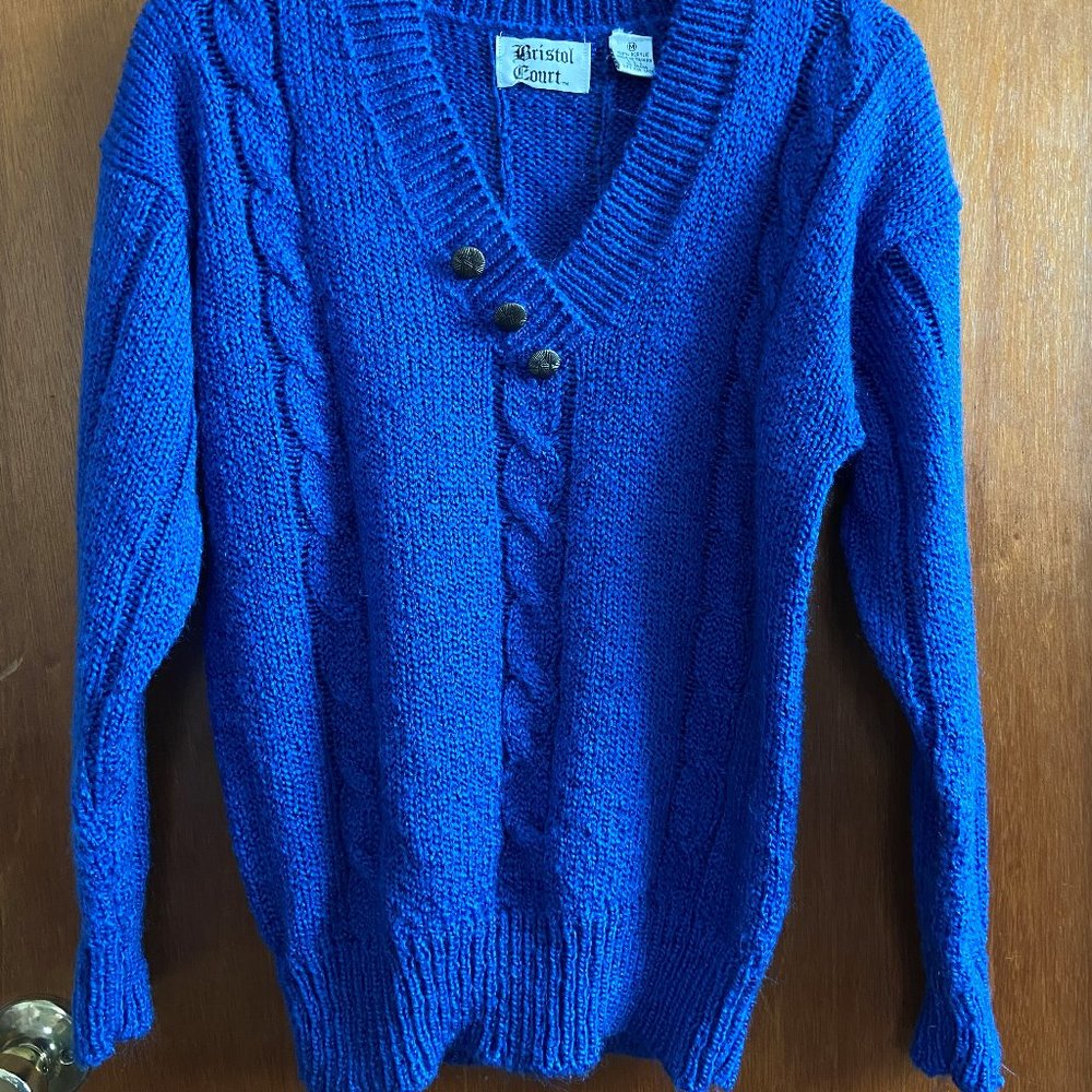 Beautiful 90's Royal Blue Sweater